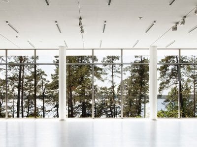 The lobby at Artipelag