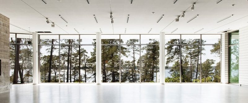 The lobby at Artipelag