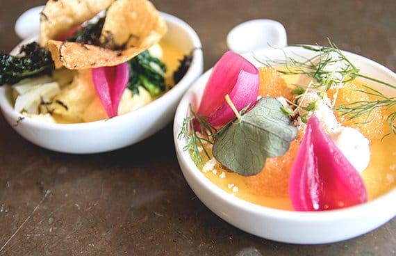 Förrätter till Julshow Snödrottningen på Artipelag