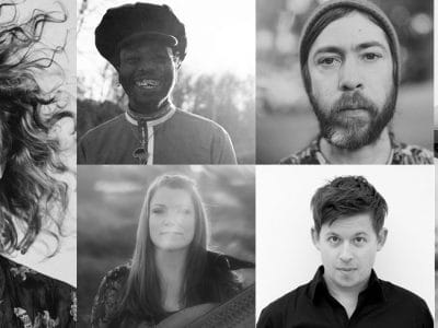 Bildcollage av deltagande artister