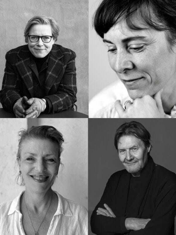 fyra porträtt i bilden: Lena Andersson, Kristina Sigunsdotter. Cecilia Sjöholm, Johan Rabaeus.