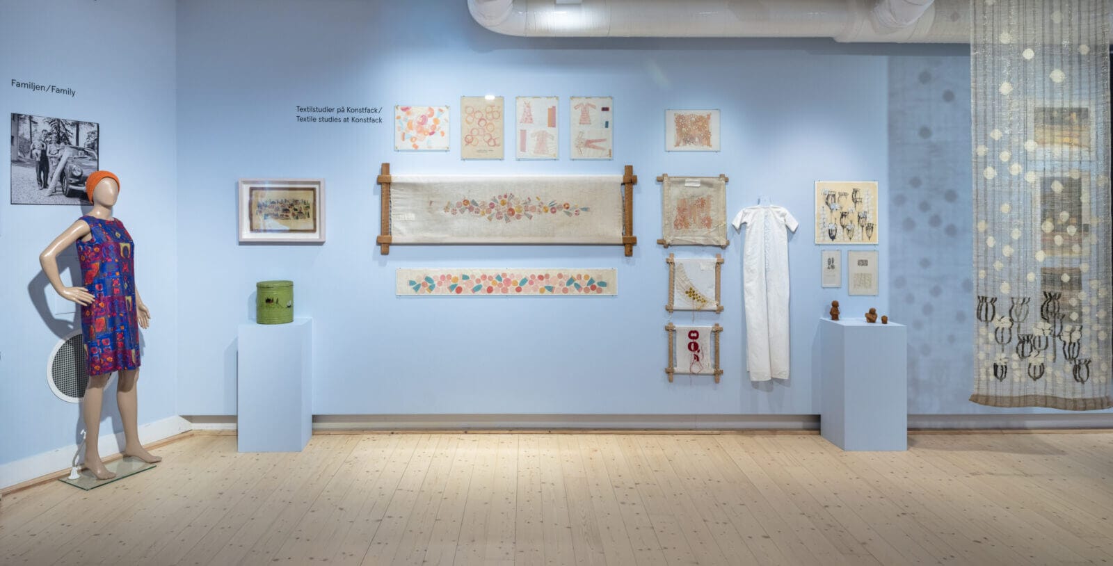 Utställningsvy över utställningen Mitt kreativa liv