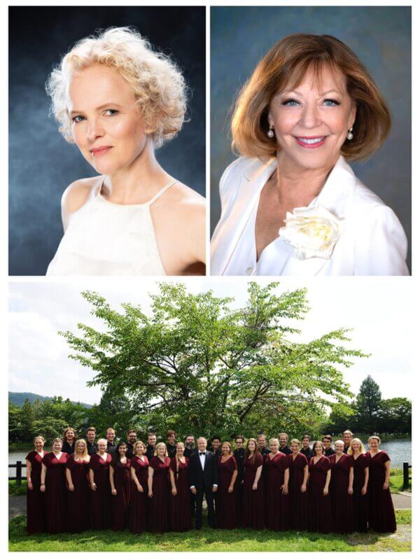 Bildcollage med Kerstin Avemo, Lill Lindfors och Sofia Vokalensemble.