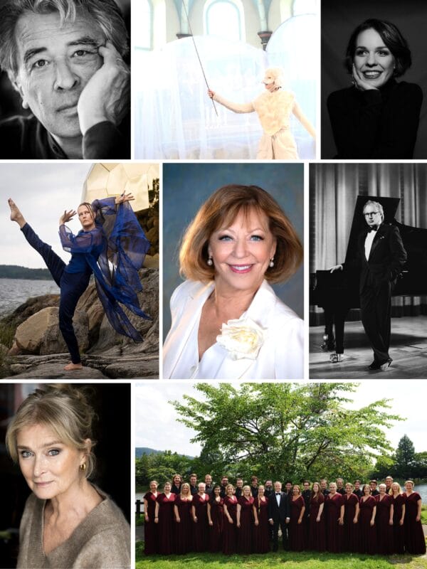 Lena Endre, foto Marica Rosengard. Virpi Pahkinen, foto José Figueroa. Lill Linfors, foto Maria Östling. Isabella Lundgren, foto Elvira Glänte. Staffan Scheja, foto Karl Gabor. Roland Pöntinen, foto Simon Larsson. Sofia Vokalensemble. Familjeföreställning Kvitter.